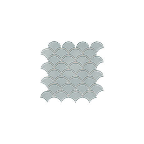 Anatolia - Mosaïque Scallop Element Cloud Lustré 12" x 12" ||3001-0025-0 - Ceramed