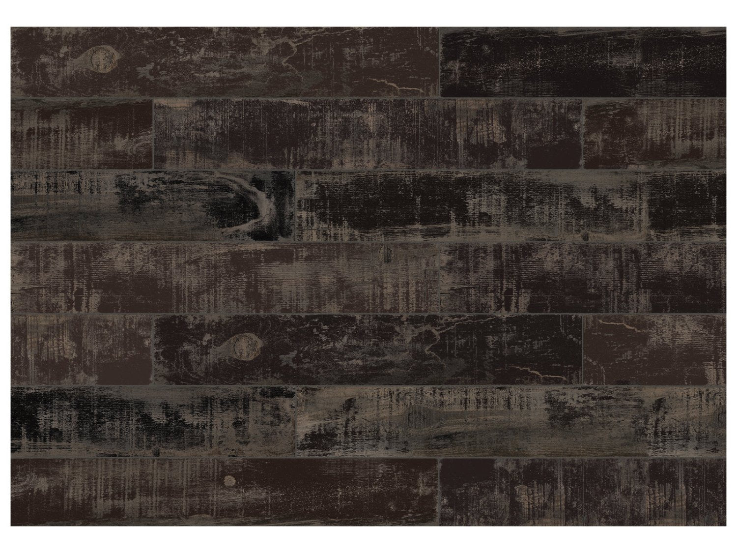 Anatolia - Muskoka - Charred - Tuile de porcelaine émaillée aspect bois, fini mat 15 x 90 cm (6 x 36 po)
