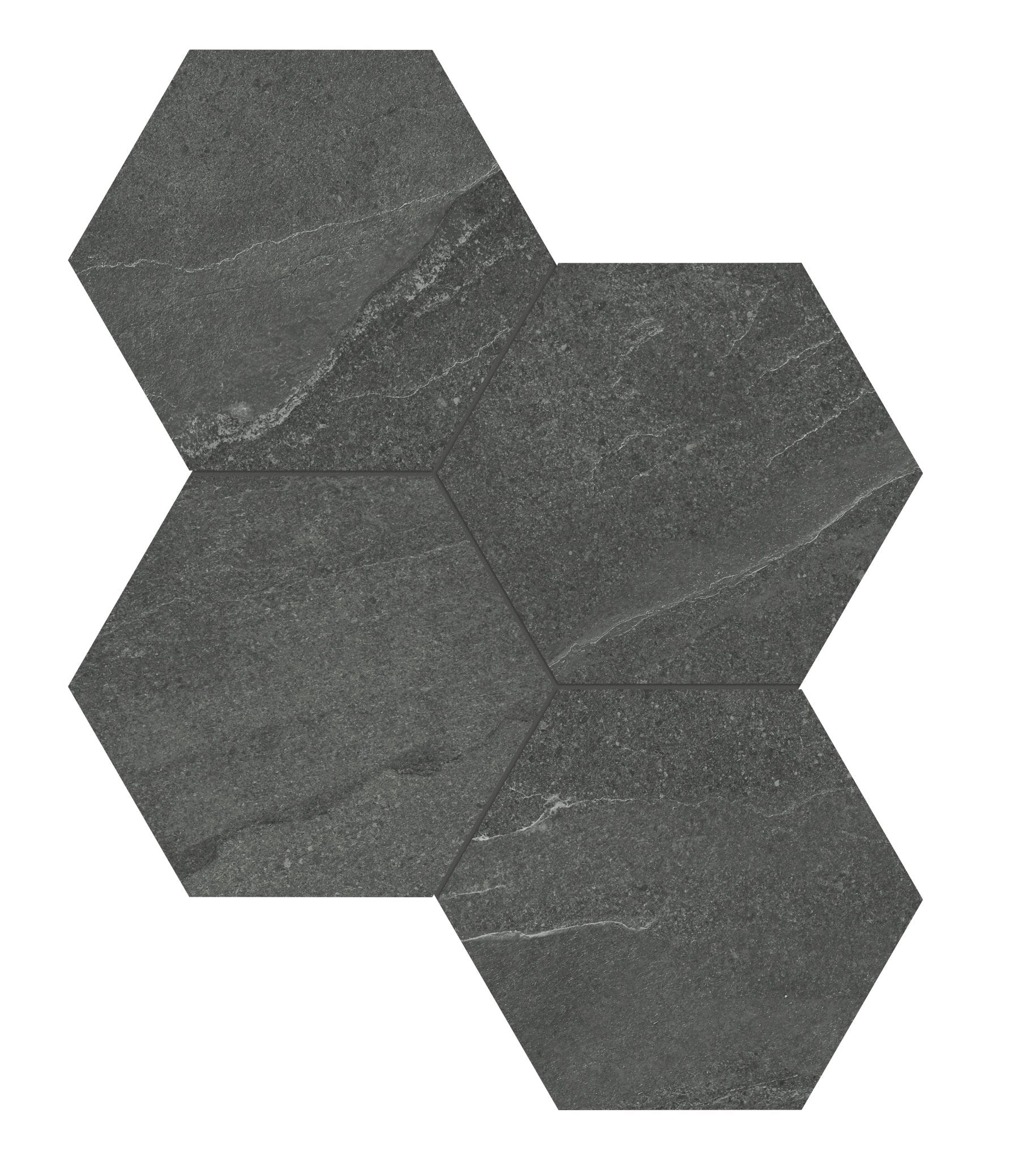 Anatolia - Nord - Carbon - Mosaïque hexagone Matte 15 cm (6 po) ||4501-0390-1 - Ceramed