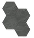 Anatolia - Nord - Carbon - Mosaïque hexagone Matte 15 cm (6 po) ||4501-0390-1 - Ceramed