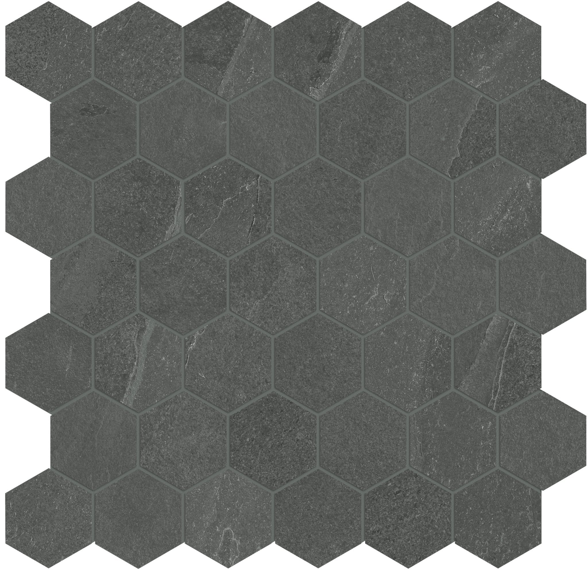 Anatolia - Nord - Carbon - Mosaïque hexagone Matte 5 cm (2 po) ||4501-0394-1 - Ceramed
