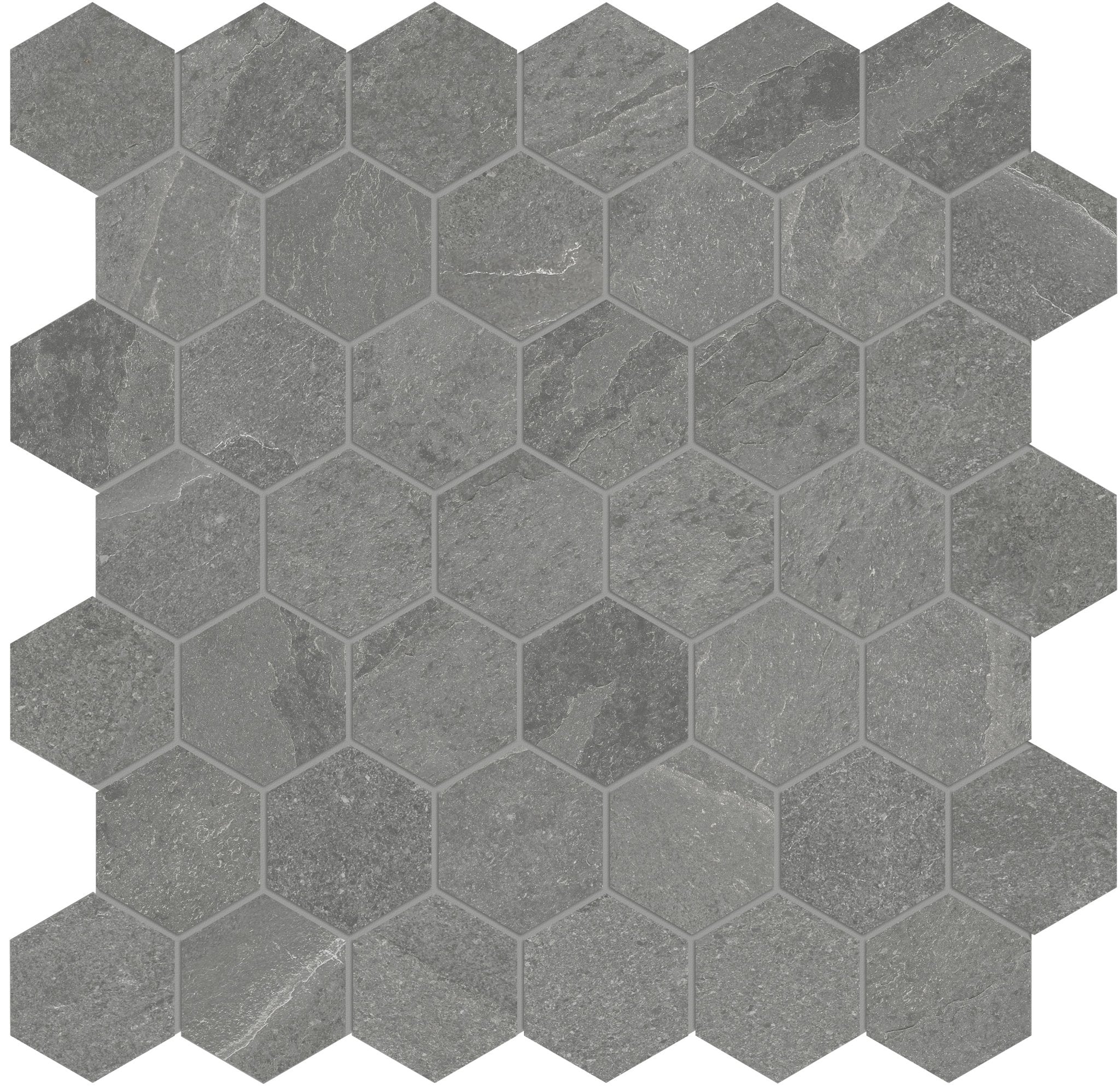 Anatolia - Nord - Chromium - Mosaïque hexagone Matte 5 cm (2 po) ||4501-0393-1 - Ceramed