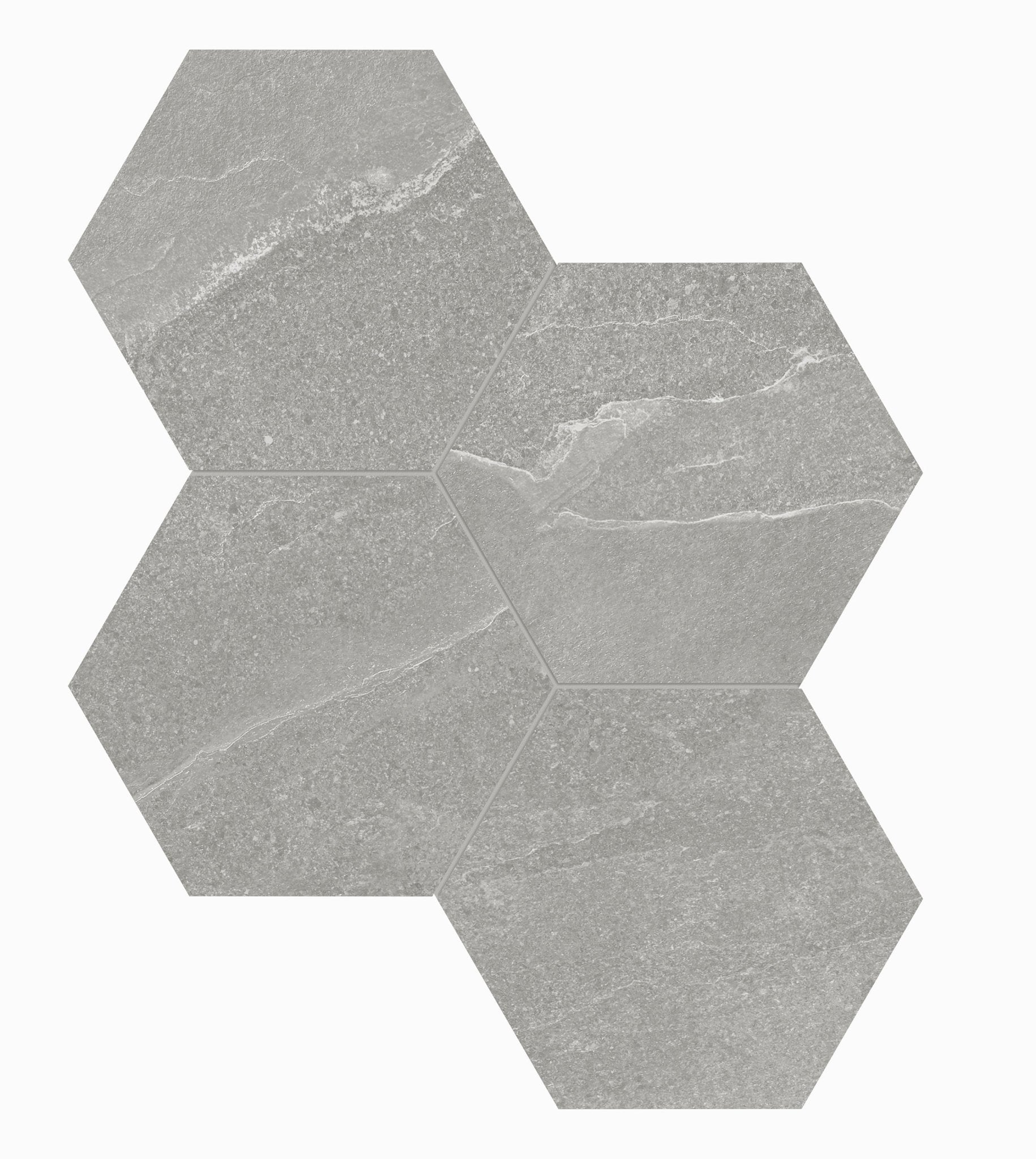 Anatolia - Nord - Palladium - Mosaïque hexagone Matte 15 cm (6 po) ||4501-0388-1 - Ceramed