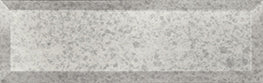 Anatolia - Obsidian - Antique Silver - Tuile de verre biseautée, fini lustré 7,3 x 22,5 cm (3 x 9 po)