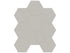 Anatolia - Serena - Pewter - Mosaïque hexagonale de porcelaine colorée dans la masse mat organique 10 cm (4 po)