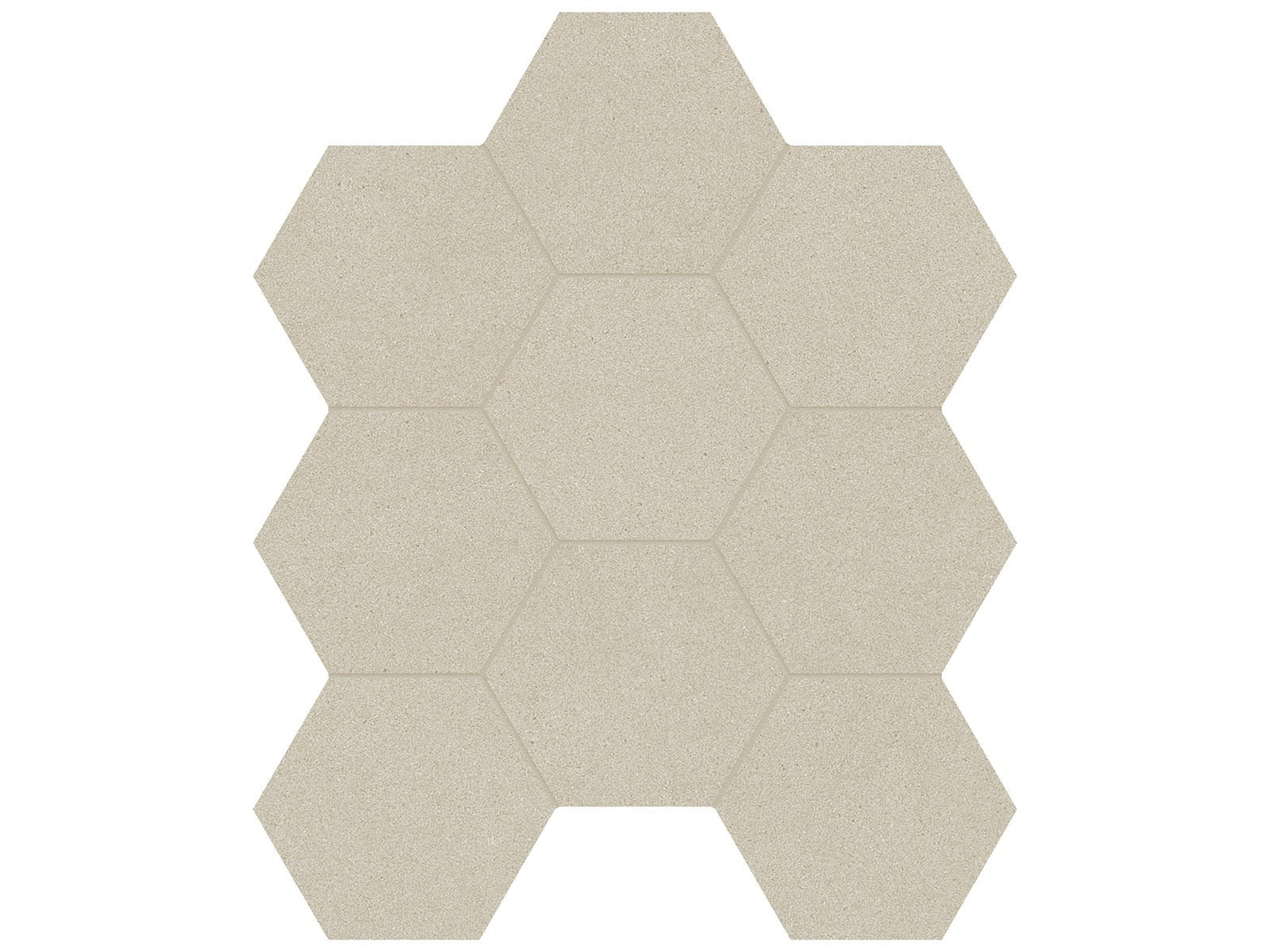Anatolia - Serena - Valley - Mosaïque hexagonale de porcelaine colorée dans la masse mat organique 10 cm (4 po)
