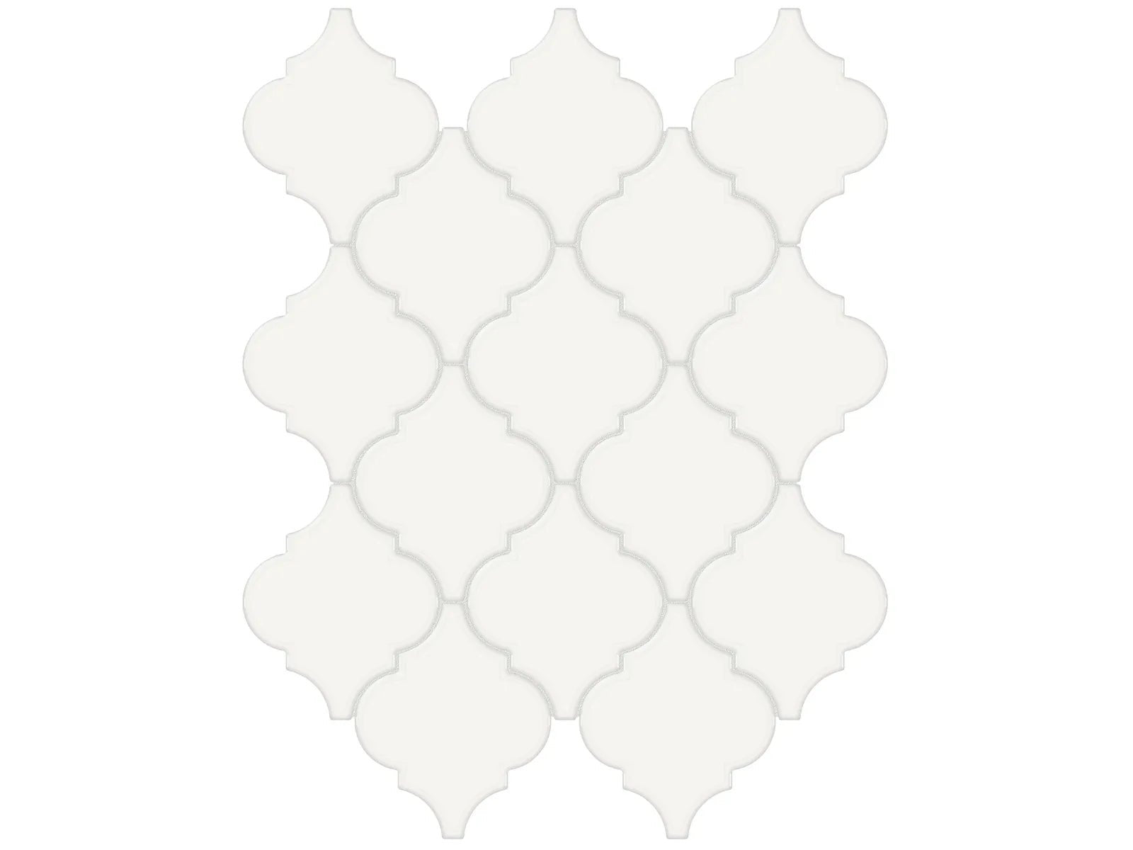 Soho Canvas White - Mosaïque Arabesque lustrée