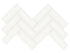 Soho Canvas White - Mosaïque Herringbone mate