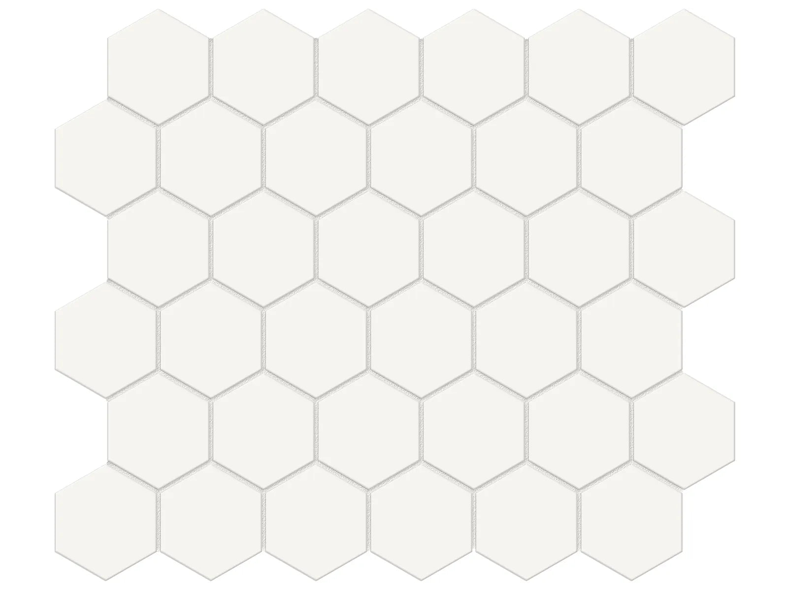 Soho Canvas White - Mosaïque Hexagon 2 po mate