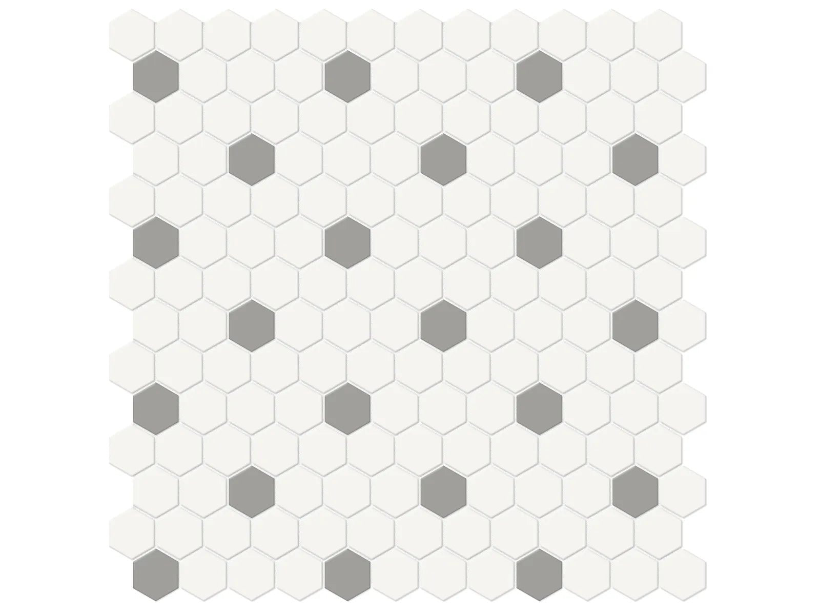 Anatolia - Soho - Canvas White w/ Cement Chic - Mosaïque Hexagon 1 po mate 12 x 12 po ||4501-0451-0 - Ceramed