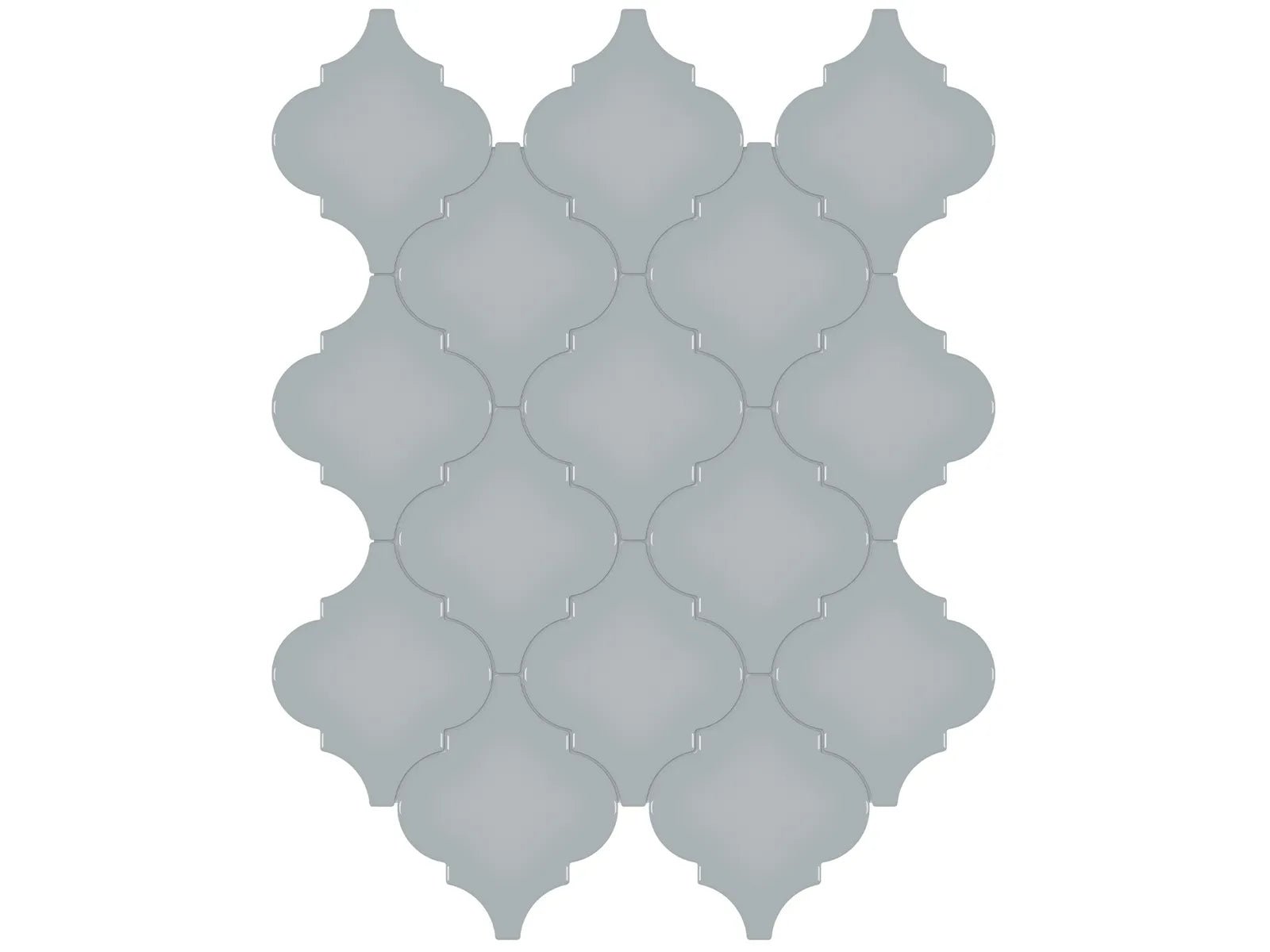 Soho Cloud Blue - Mosaïque Arabesque lustrée