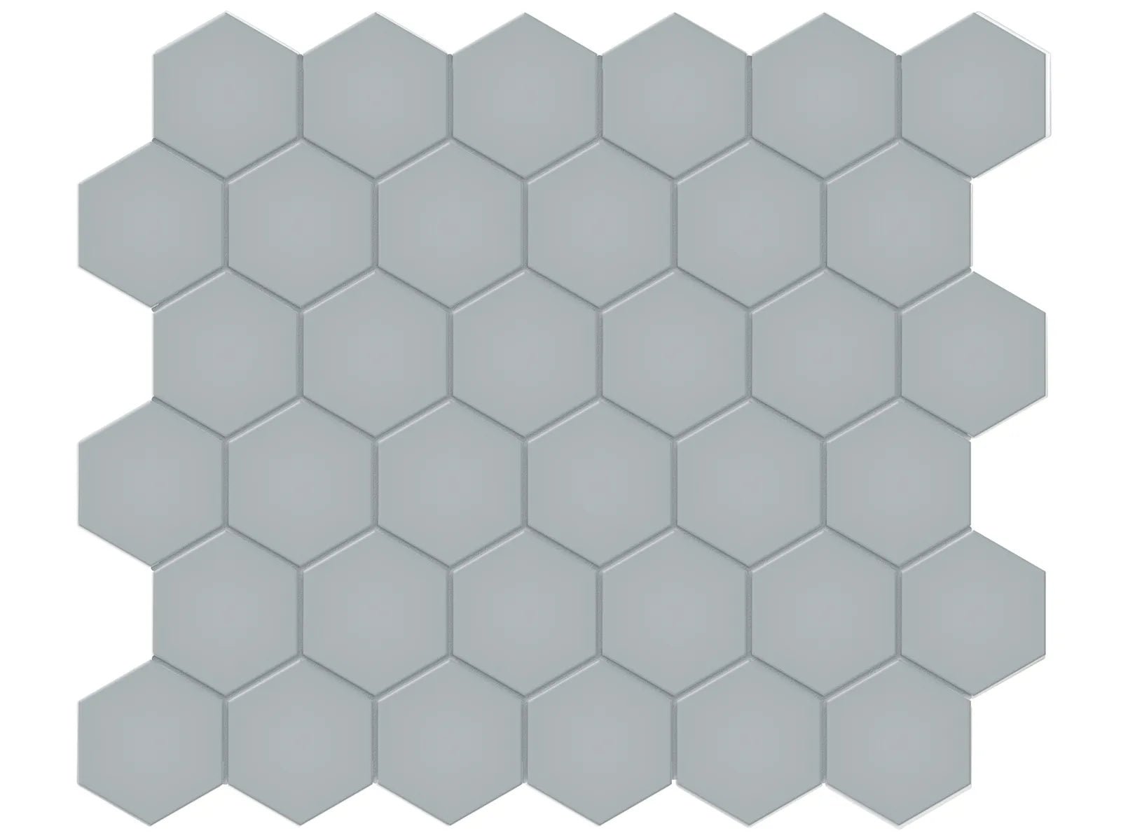 Soho Cloud Blue - Mosaïque Hexagon 2 po mate