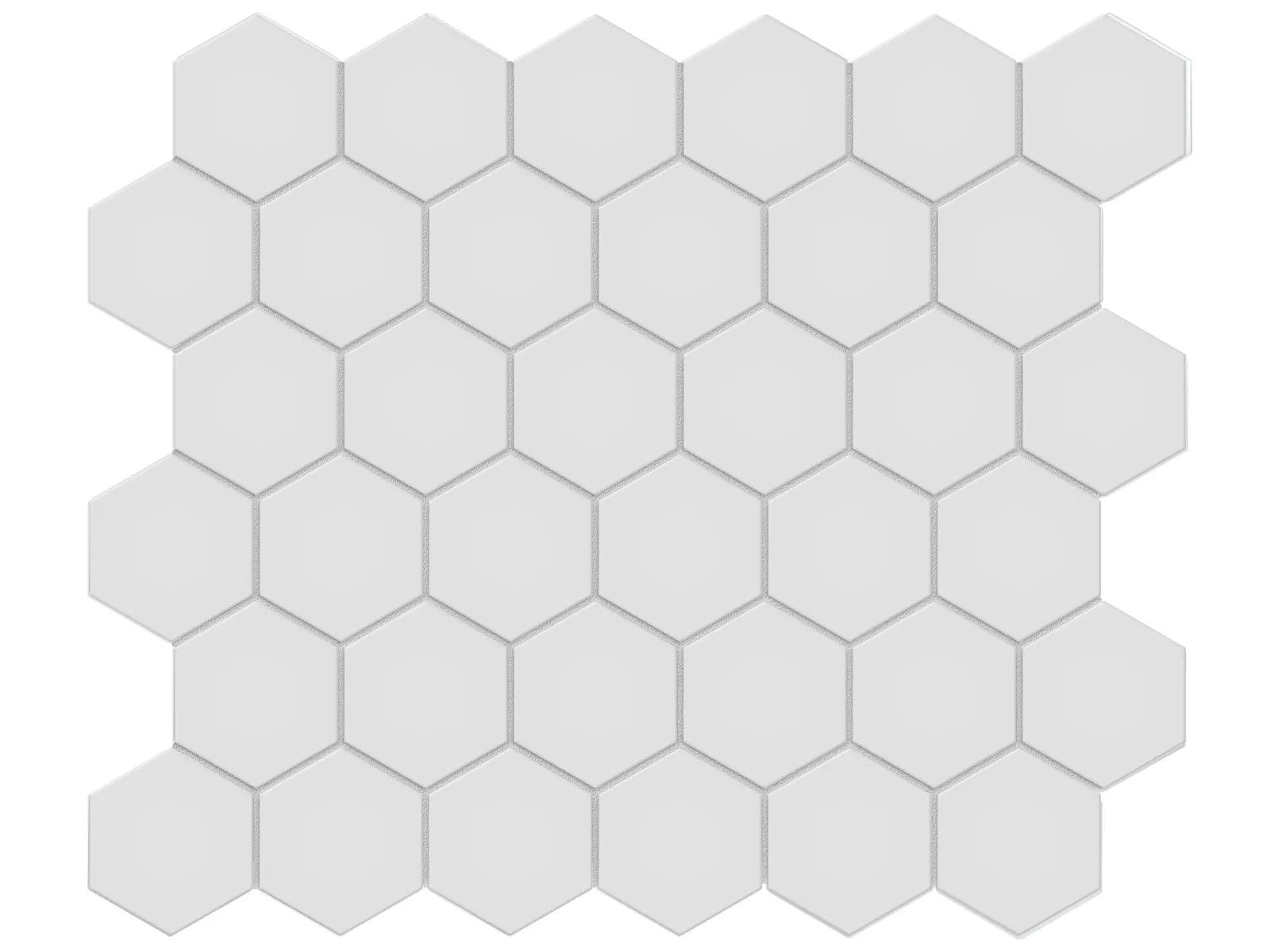 Soho Gallery Grey - unglazed - Mosaïque Hexagon 2 po mate