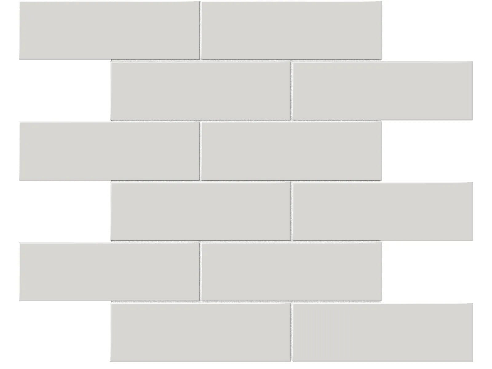 Soho Halo Grey - Mosaïque Brick mate