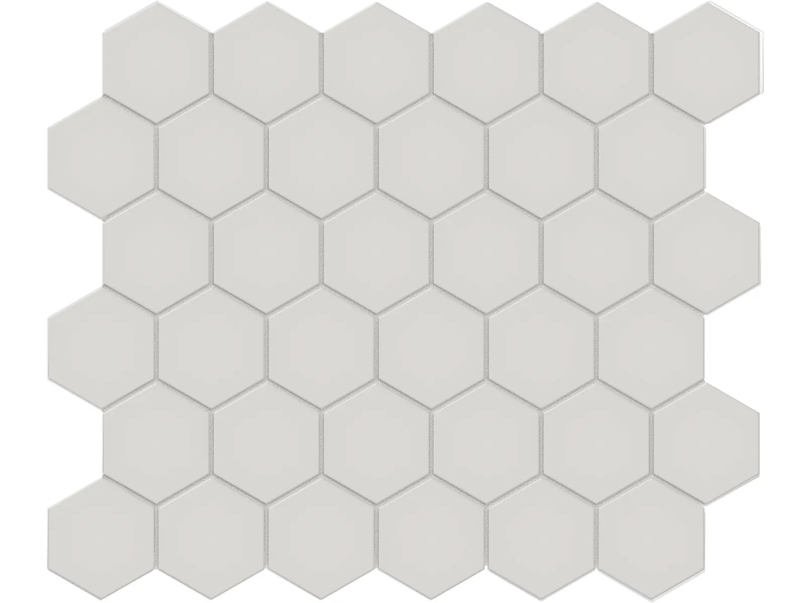Soho Halo Grey - unglazed - Mosaïque Hexagon 2 po mate