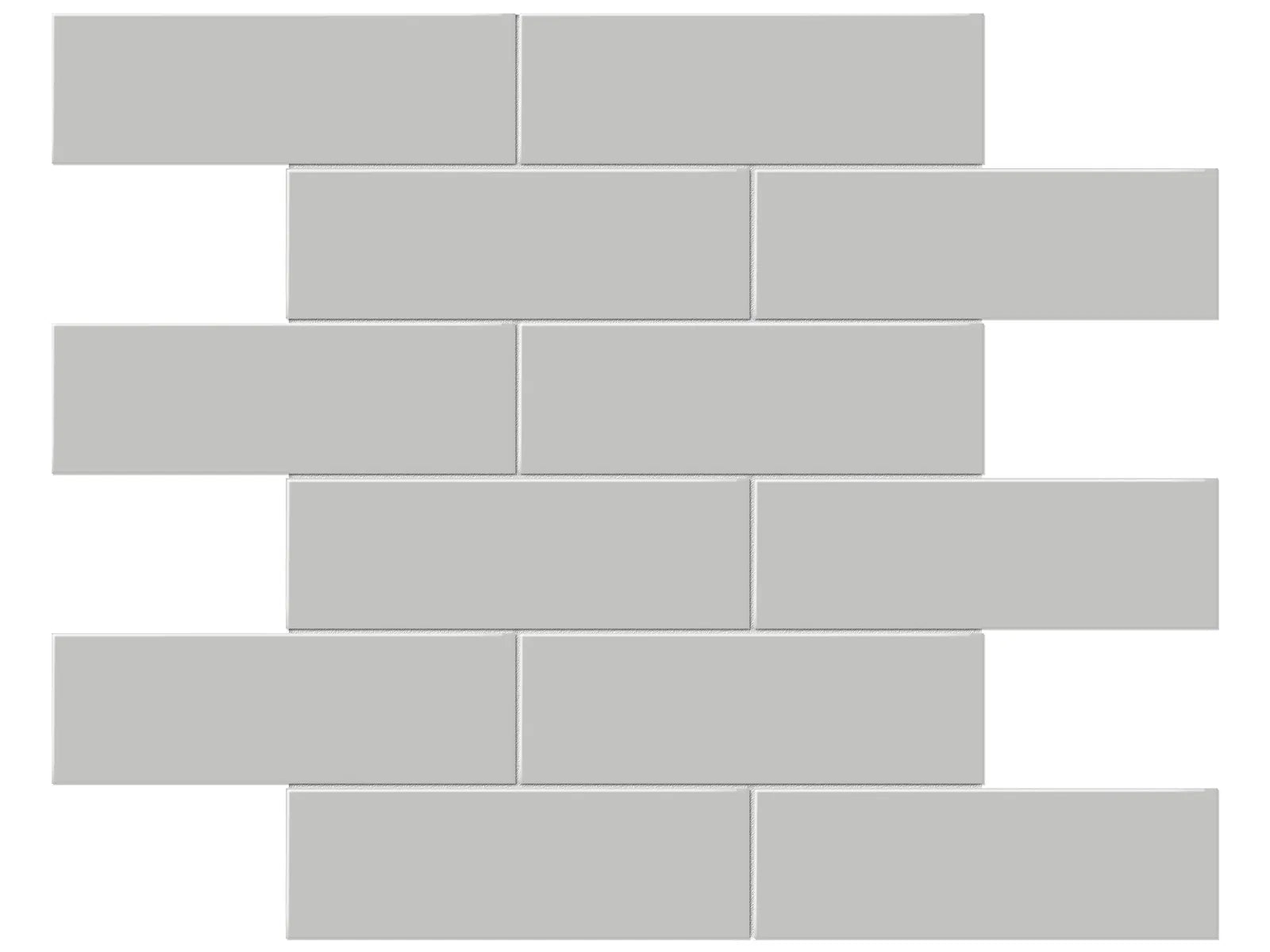Soho Loft Grey - Mosaïque Brick mate