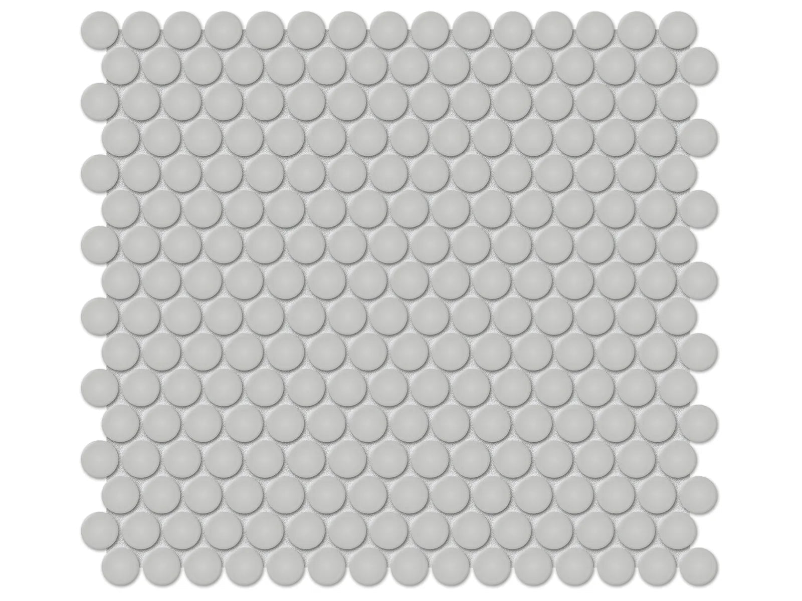 Soho Loft Grey - Mosaïque Penny Round mate