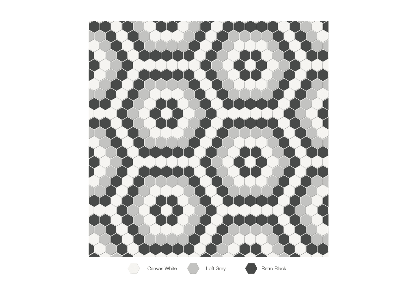 Soho Midnight Blend - Mosaïque Hexagon mate