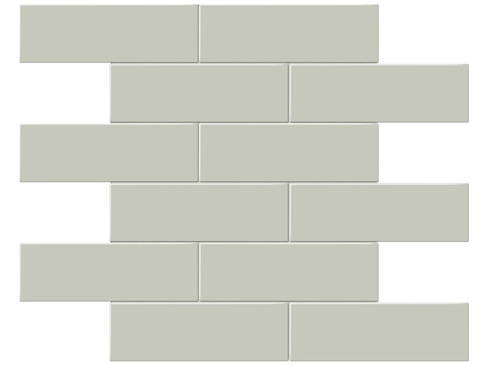Anatolia - Soho Soft Sage Mosaïque - 2X6 Brick ||4501-0510-0 - Ceramed