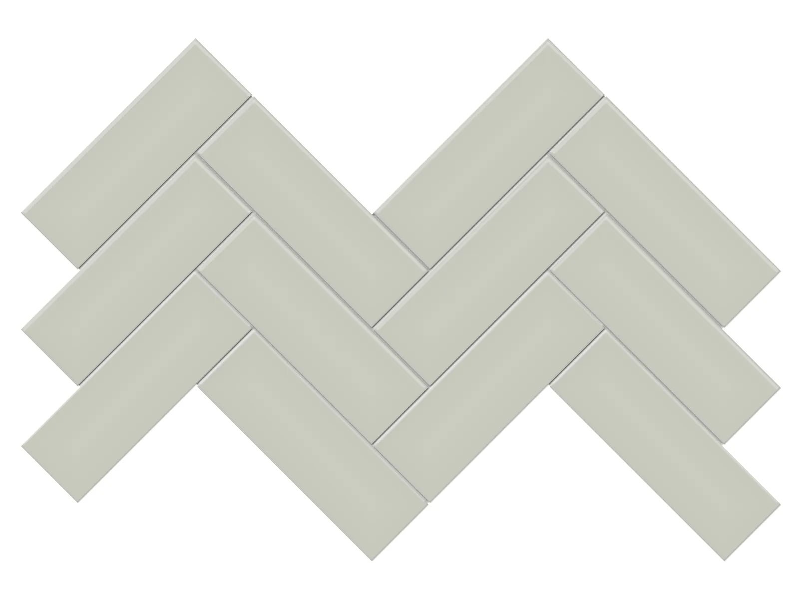 Anatolia - Soho - Soft Sage - Mosaïque Herringbone lustrée 8 x 17 po ||4501-0526-0 - Ceramed