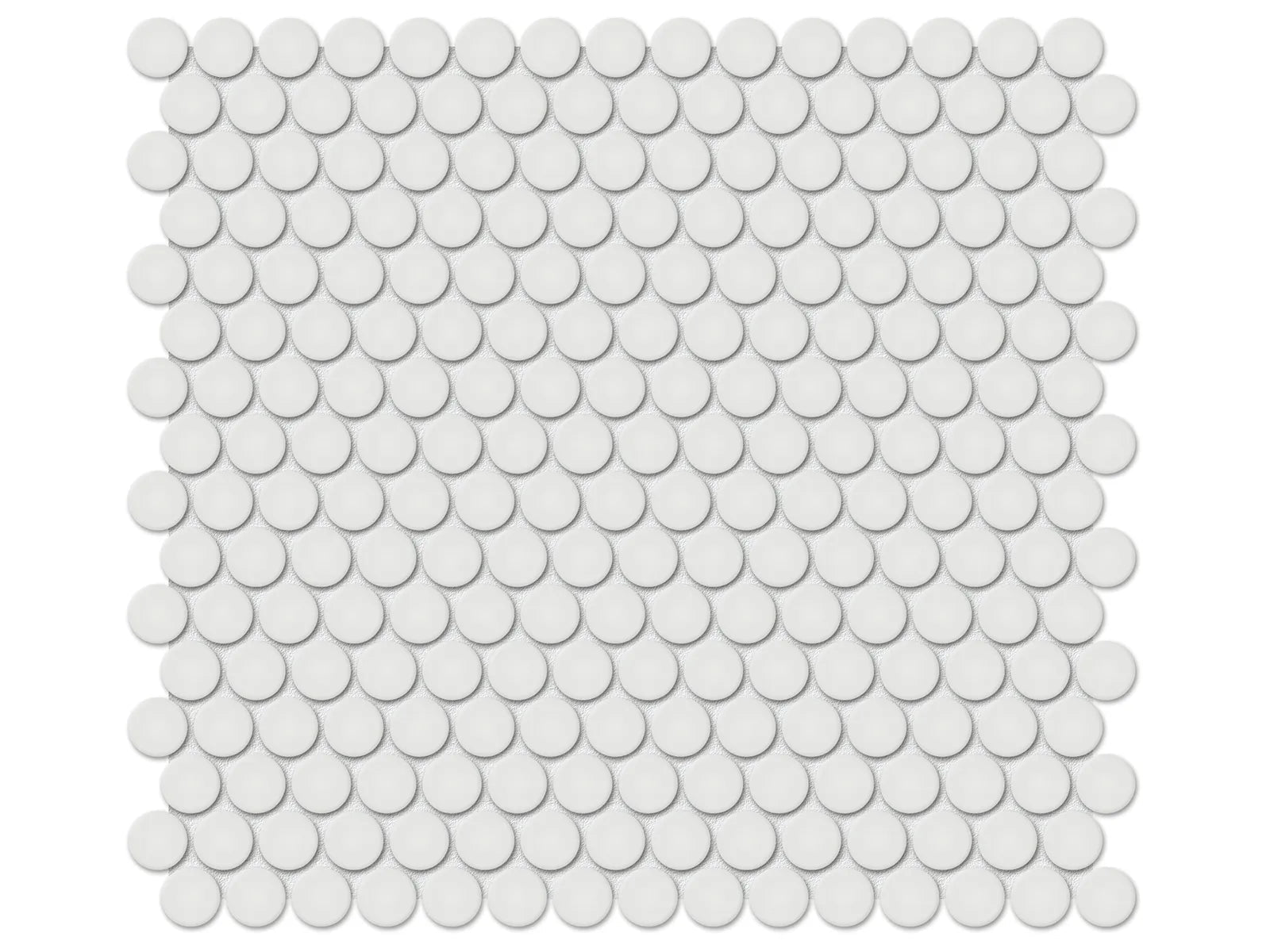 Soho Vintage Grey - Mosaïque Penny Round mate