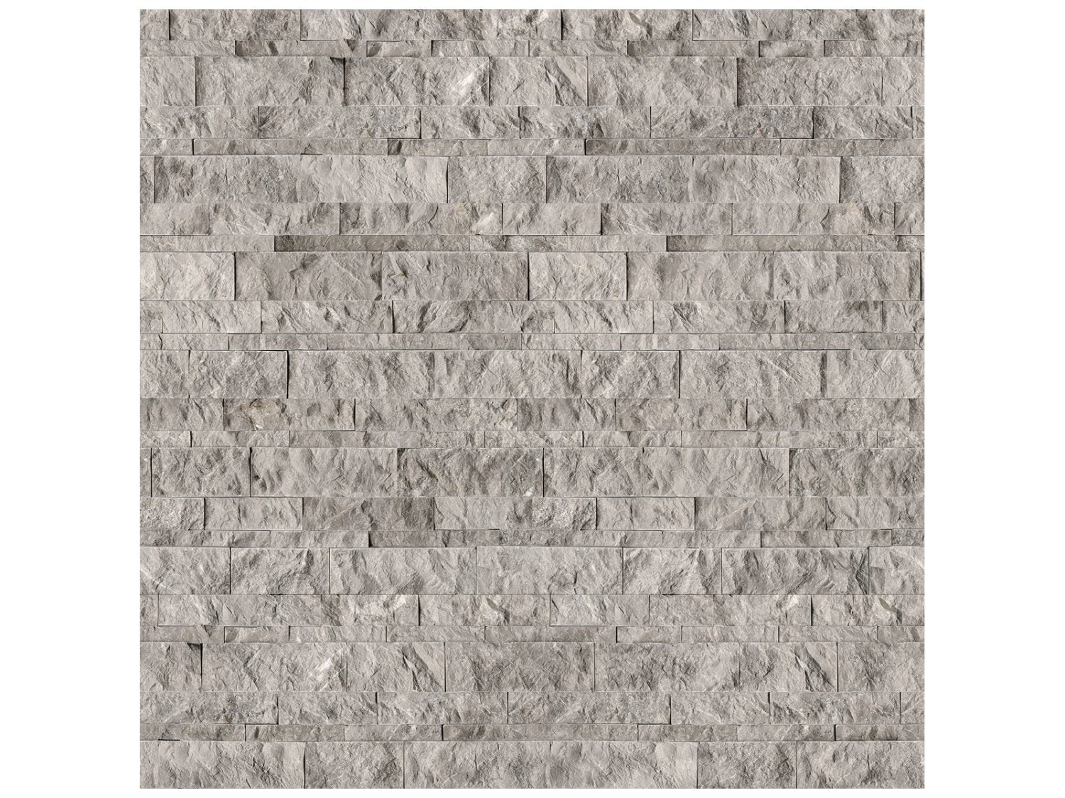 Anatolia - Splitface - Ritz Gray - Panneau mural de marbre, fini éclaté 15 x 60 cm (6 x 24 po)