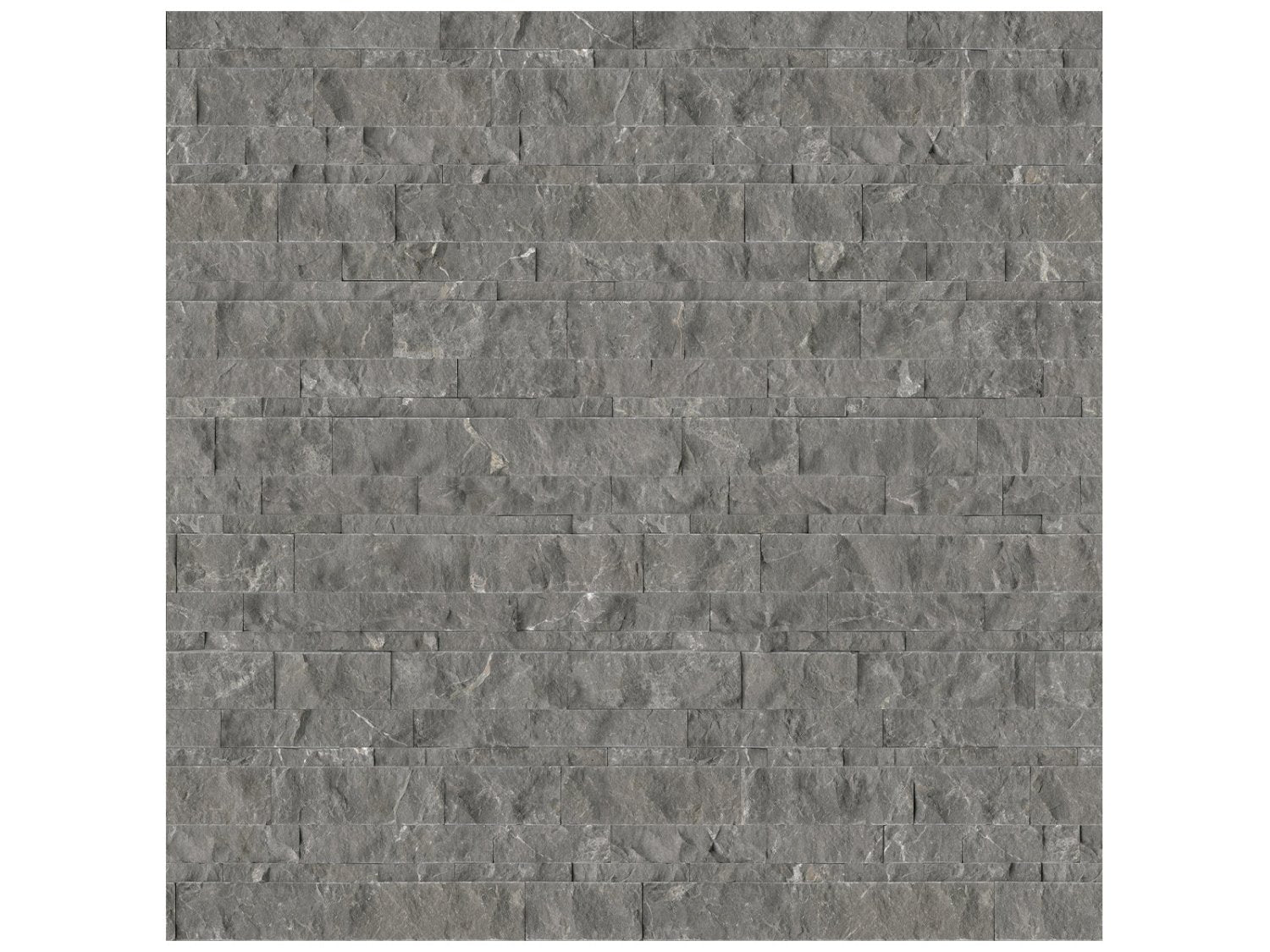 Anatolia - Splitface - Stark Carbon - Panneau mural de marbre, fini éclaté 15 x 60 cm (6 x 24 po)