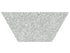 Anatolia - Station - Ash - Tuile demi-hexagonale de porcelaine à pâte colorée aspect terrazzo, fini mat, rectifiée 25 x 57,9 cm (10 x 24 po)