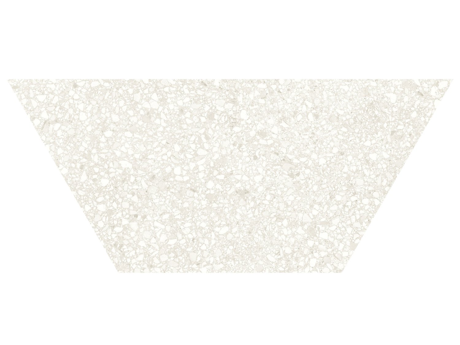 Anatolia - Station - Ivory - Tuile demi-hexagonale de porcelaine à pâte colorée aspect terrazzo, fini mat, rectifiée 25 x 57,9 cm (10 x 24 po)