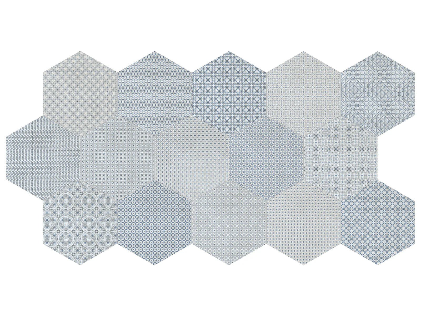 Anatolia - Tapestri Denim - 8.5" Hexagon Blend - Ceramed