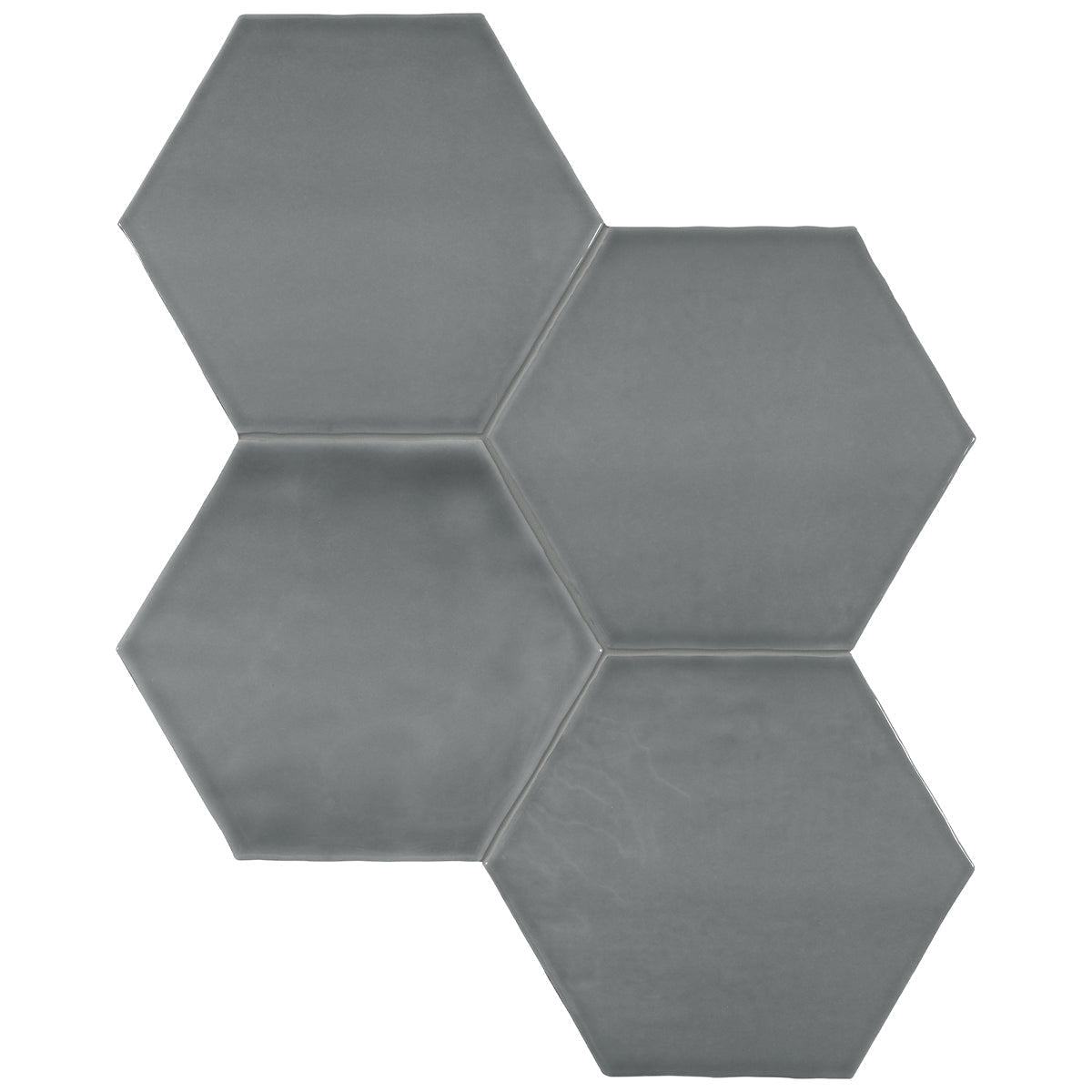 Anatolia - Teramoda - Charcoal - Tuile murale hexagone lustrée 15 cm (6 po) - Ceramed