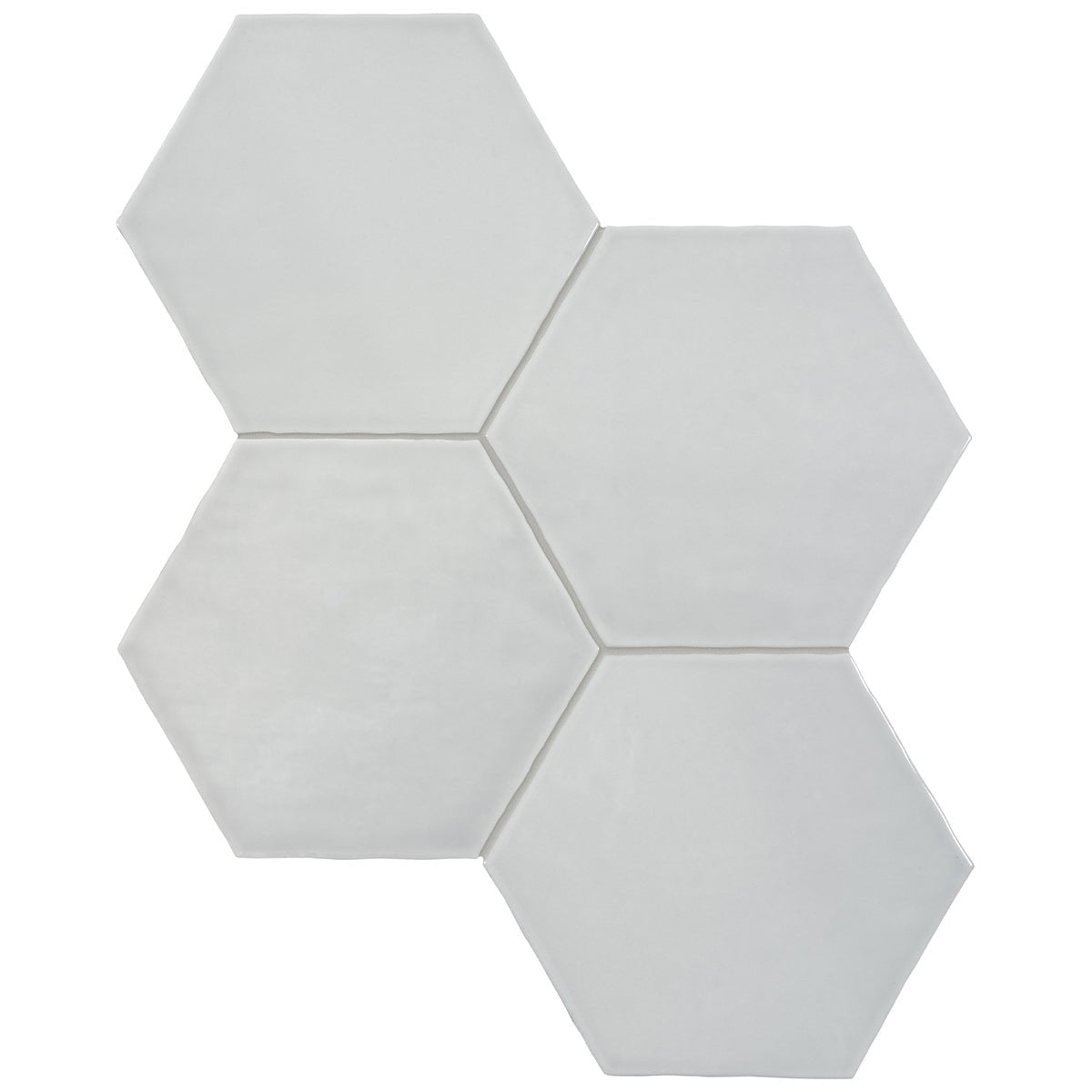 Anatolia - Teramoda - Silver - Tuile murale hexagone lustrée 15 cm (6 po) - Ceramed