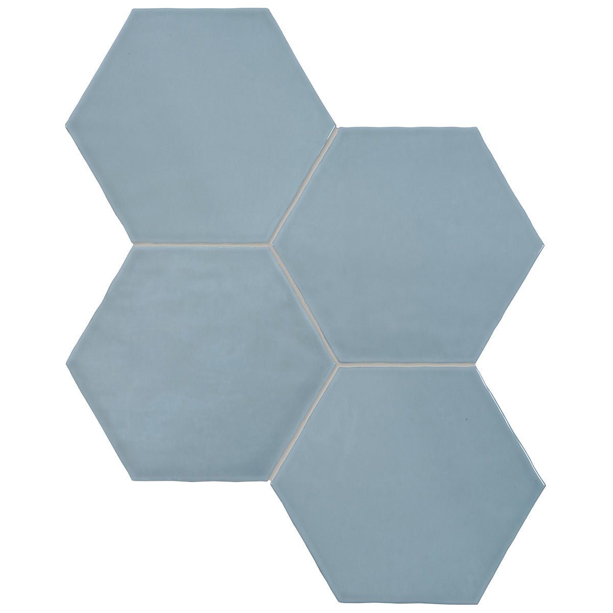 Anatolia - Teramoda - Sky - Tuile murale hexagone lustrée 15 cm (6 po) - Ceramed