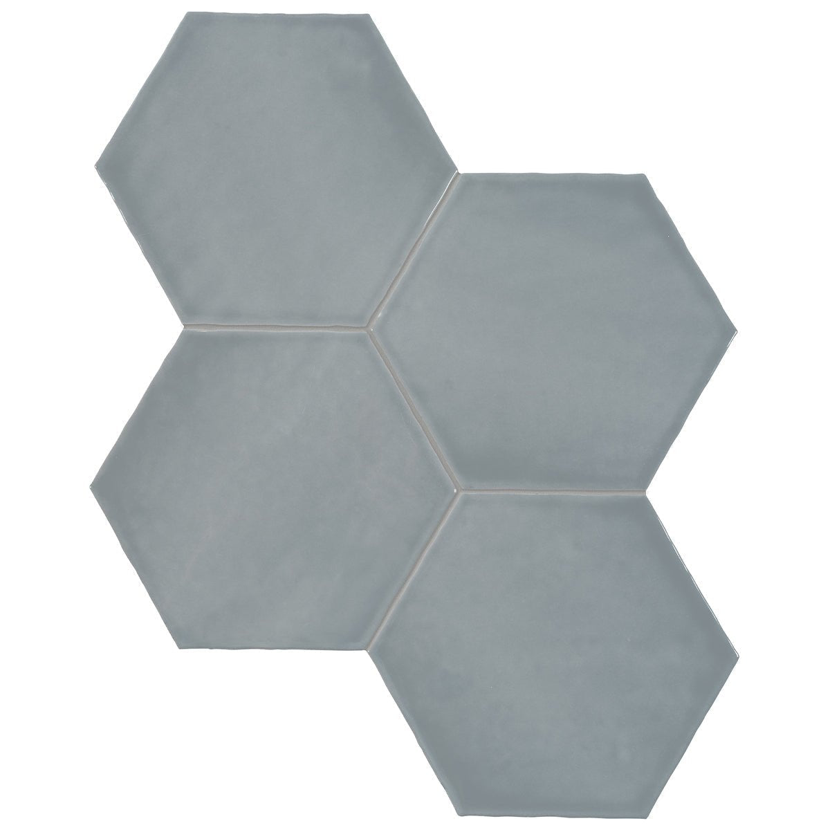 Anatolia - Teramoda - Sterling - Tuile murale hexagone lustrée 15 cm (6 po) - Ceramed