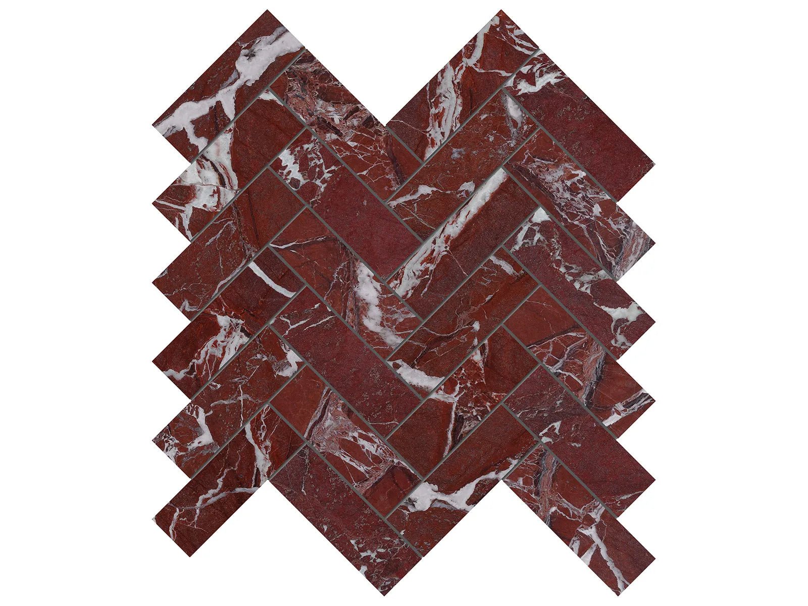 Anatolia - Tuscano Rosso Mosaïque - 1.25" x 4" Herringbone ||5001-0365-0 - Ceramed