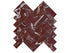 Anatolia - Tuscano Rosso - Mosaïque à chevrons de marbre, fini poli 3,3 x 10 cm (1,25 x 4 po)
