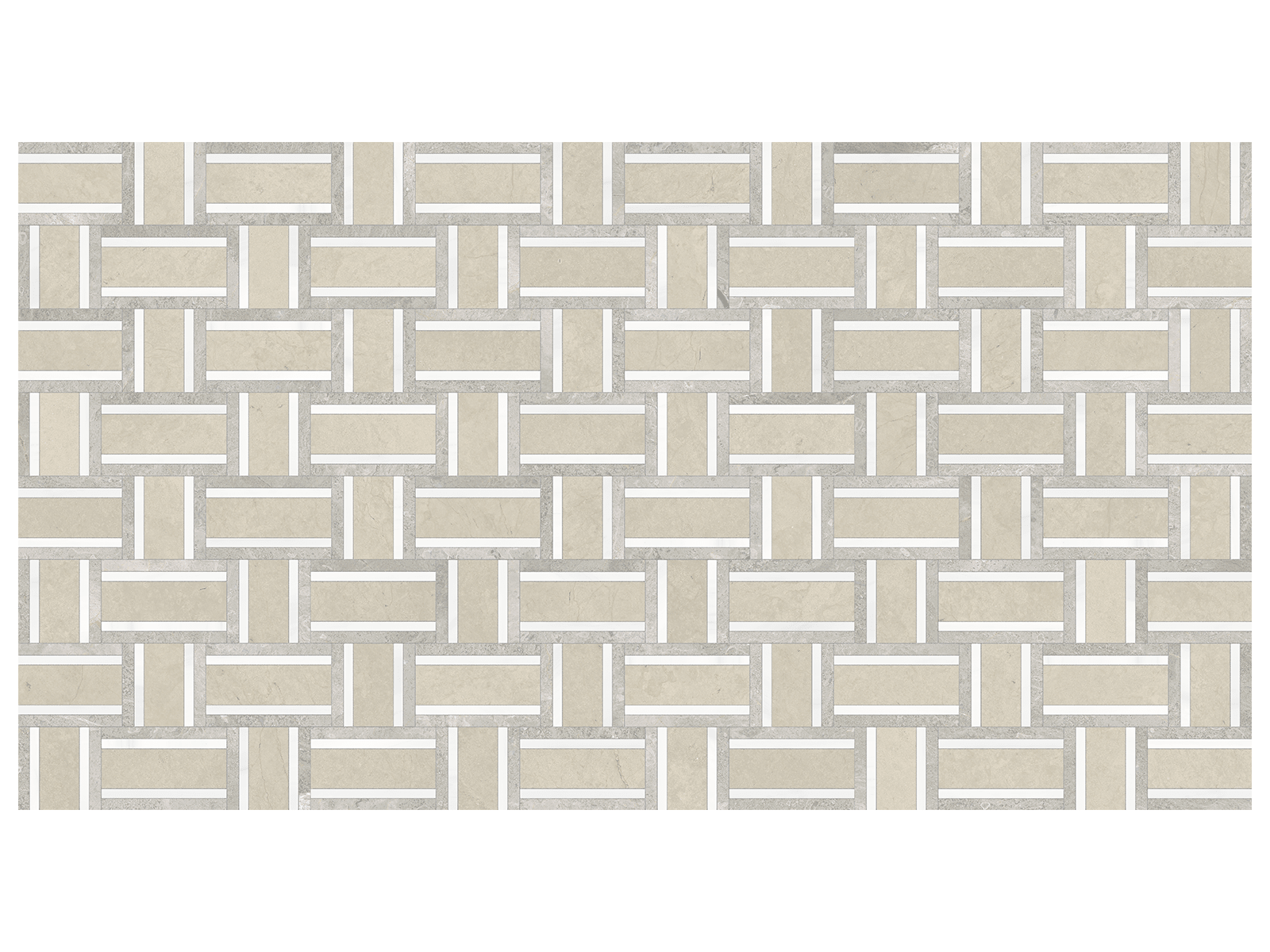 Anatolia - Utopio - Clay - Mosaïque Cesto en pierre naturelle adoucie 30 x 37,5 cm (11,81 x 14,76 po)