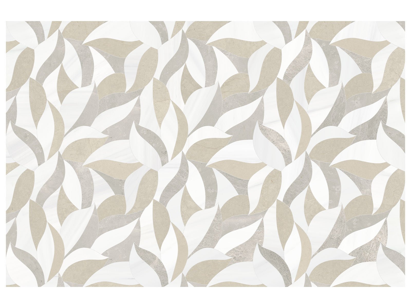 Anatolia - Utopio - Clay - Mosaïque Lush en pierre naturelle adoucie 29,6 x 30 cm (11,65 x 11,81 po)