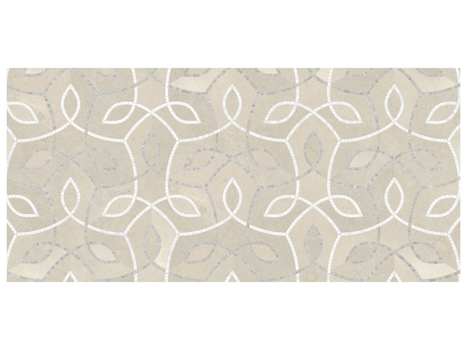Anatolia - Utopio - Clay - Mosaïque Vine en pierre naturelle adoucie 20 x 34,5 cm (7,87 x 13,58 po)
