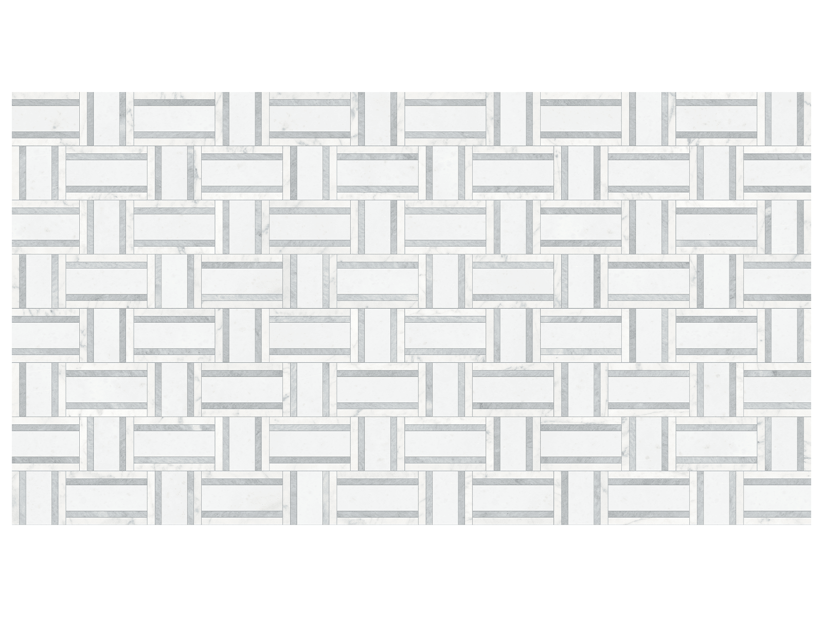 Anatolia - Utopio - Dove - Mosaïque Cesto en pierre naturelle adoucie 30 x 37,5 cm (11,81 x 14,76 po)