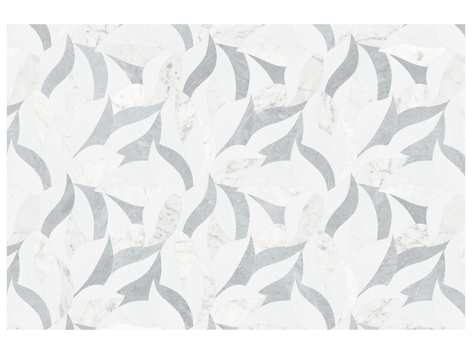 Anatolia - Utopio - Dove - Mosaïque Lush en pierre naturelle adoucie 29,6 x 30 cm (11,65 x 11,81 po)
