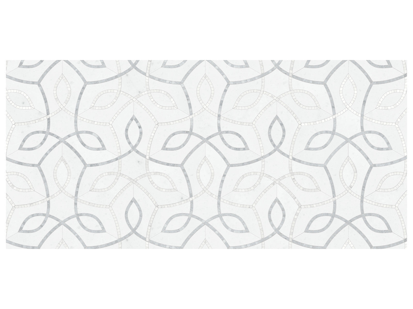 Anatolia - Utopio - Dove - Mosaïque Vine en pierre naturelle adoucie 20 x 34,5 cm (7,87 x 13,58 po)
