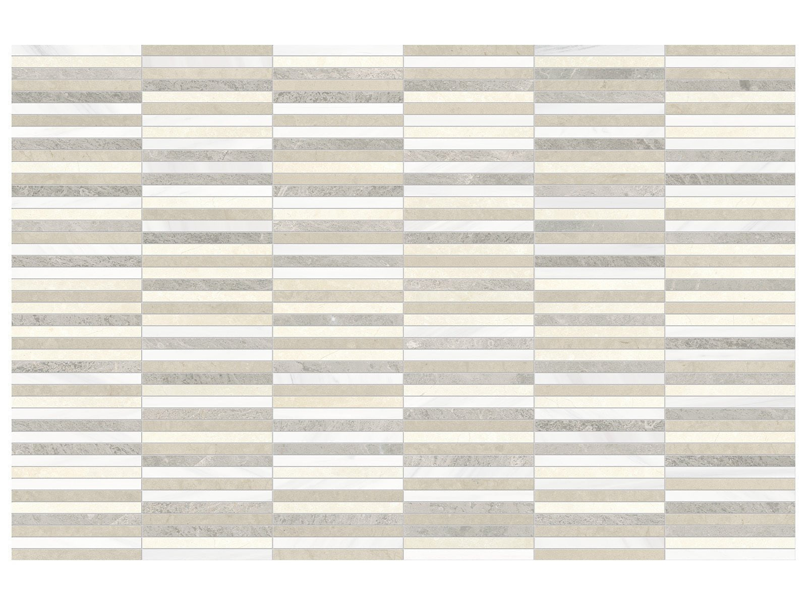 Anatolia - Utopio - Dune - Mosaïque Stacked en pierre naturelle adoucie 29,6 x 30 cm (11,65 x 11,81 po)
