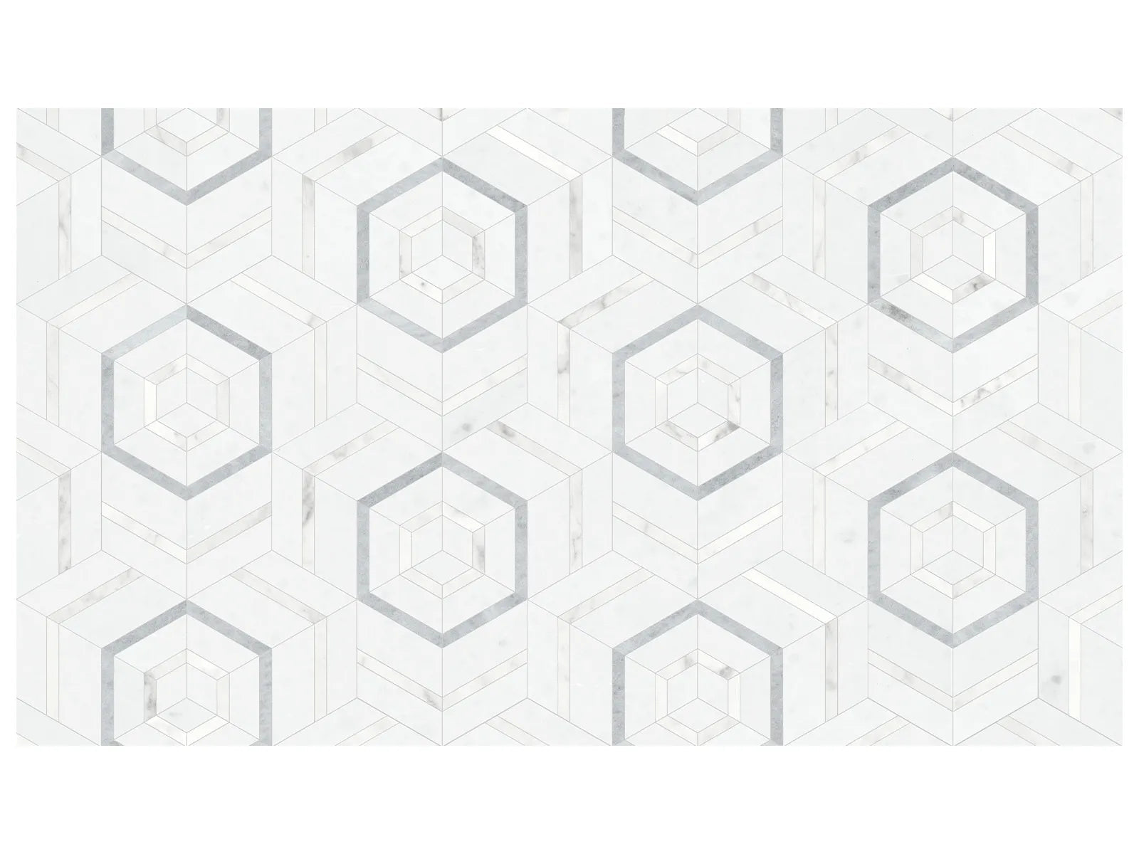 Anatolia - Utopio Hexo Mosaïque Pierre Naturelle - Dove ||5001-0393-0 ||5001-0393-0 - Ceramed