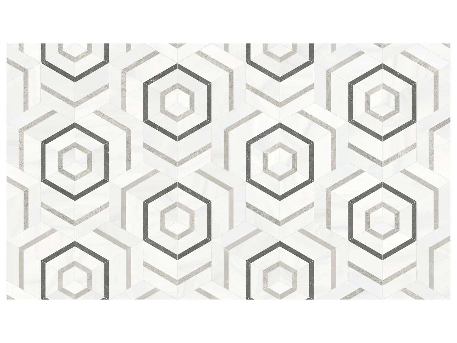 Anatolia - Utopio Hexo Mosaïque Pierre Naturelle - Mist ||5001-0394-0 ||5001-0394-0 - Ceramed