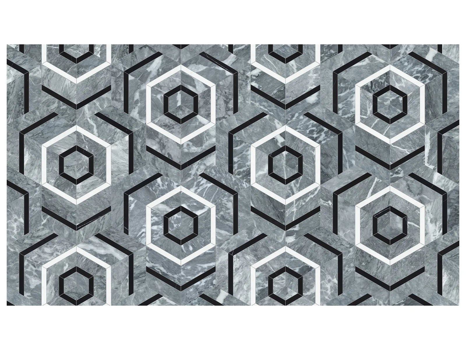 Anatolia - Utopio Hexo Mosaïque Pierre Naturelle - Monochromo ||5001-0391-0 ||5001-0391-0 - Ceramed