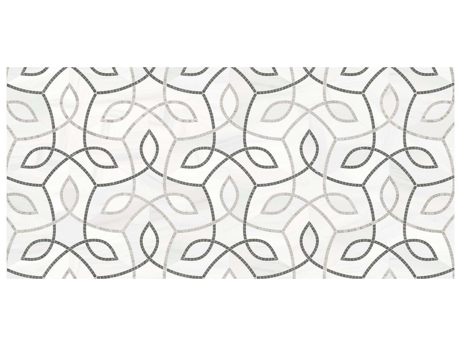 Anatolia - Utopio - Mist - Mosaïque Vine en pierre naturelle adoucie à accents polis 20 x 34,5 cm (7,87 x 13,58 po)