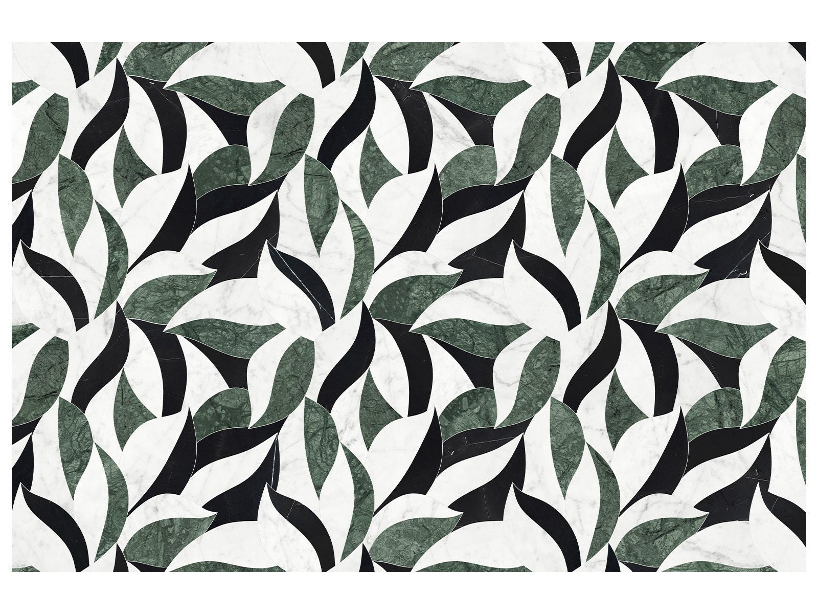 Anatolia - Utopio - Pine - Mosaïque Lush en pierre naturelle polie 29,6 x 30 cm (11,65 x 11,81 po)