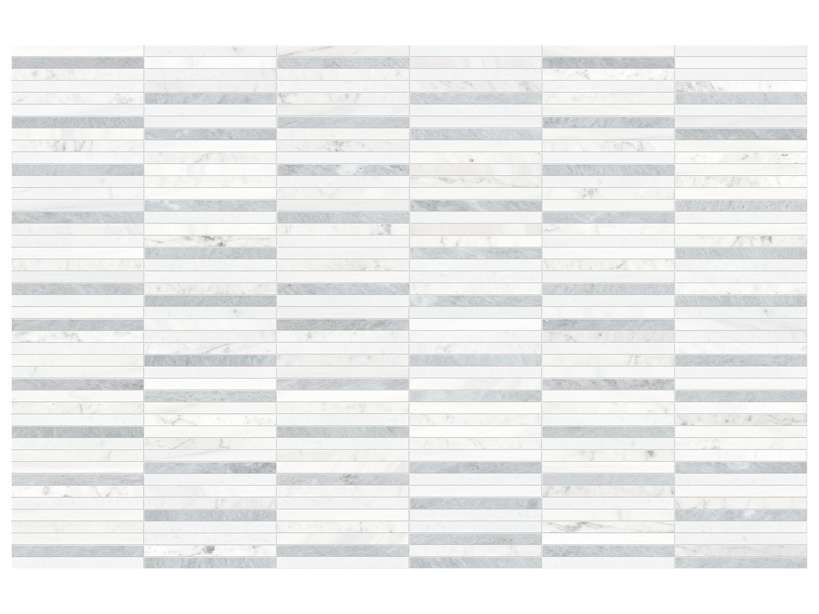 Anatolia - Utopio - Polar - Mosaïque Stacked en pierre naturelle adoucie 29,6 x 30 cm (11,65 x 11,81 po)