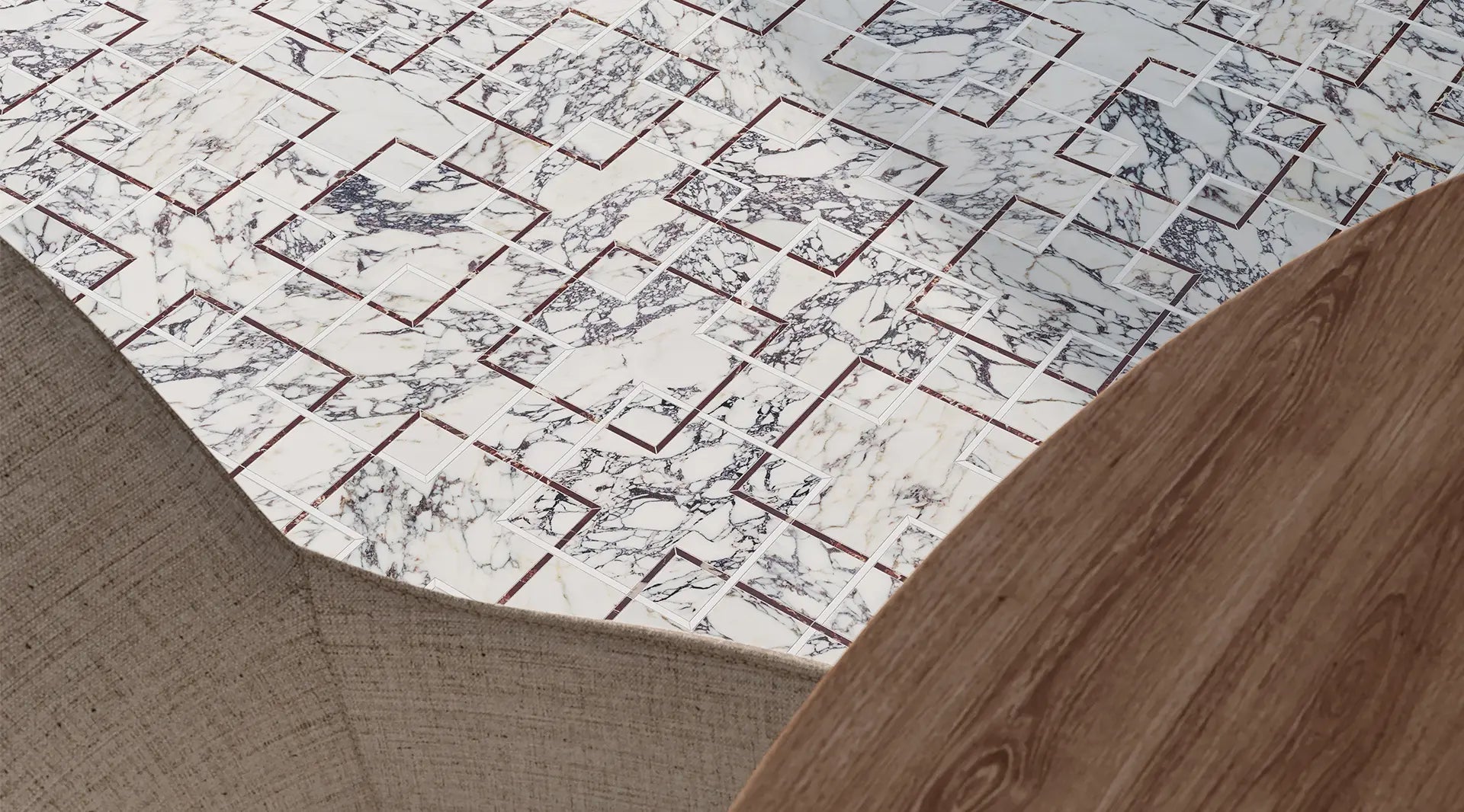 Anatolia - Utopio Schema Mosaïque Pierre Naturelle - Orchid ||5001-0381-0 ||5001-0381-0 - Ceramed